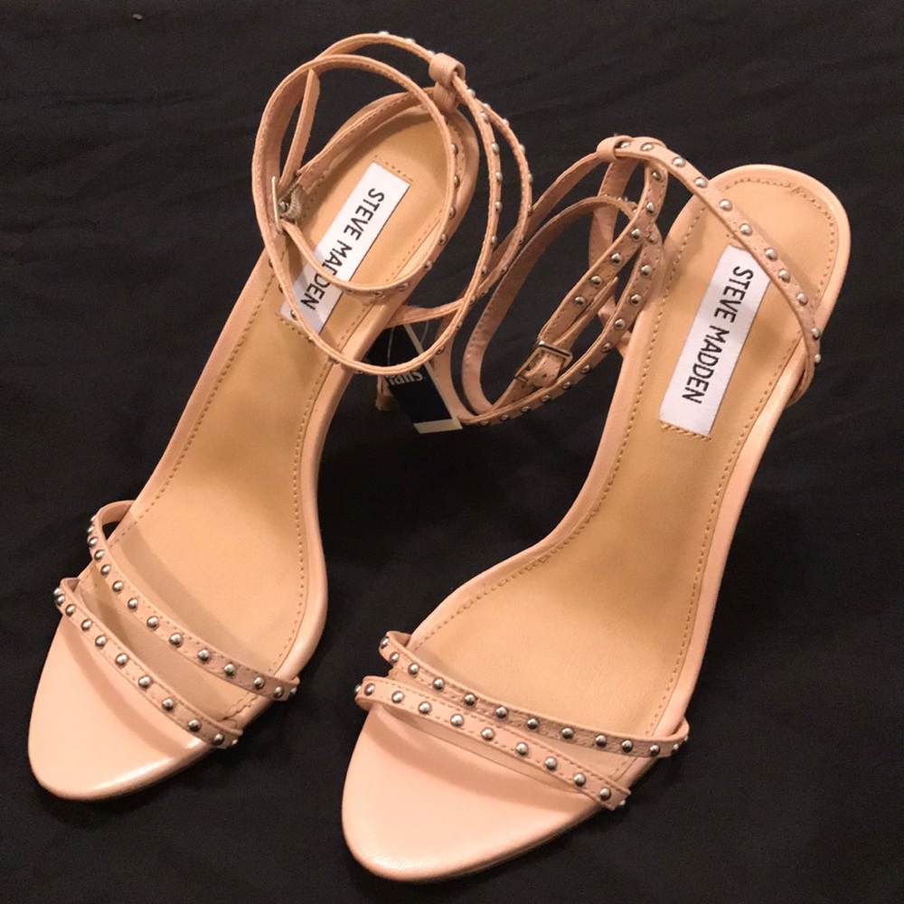 Steve Madden Wish Blush Strappy Heels Sandals 8.5 - Picture 2 of 4